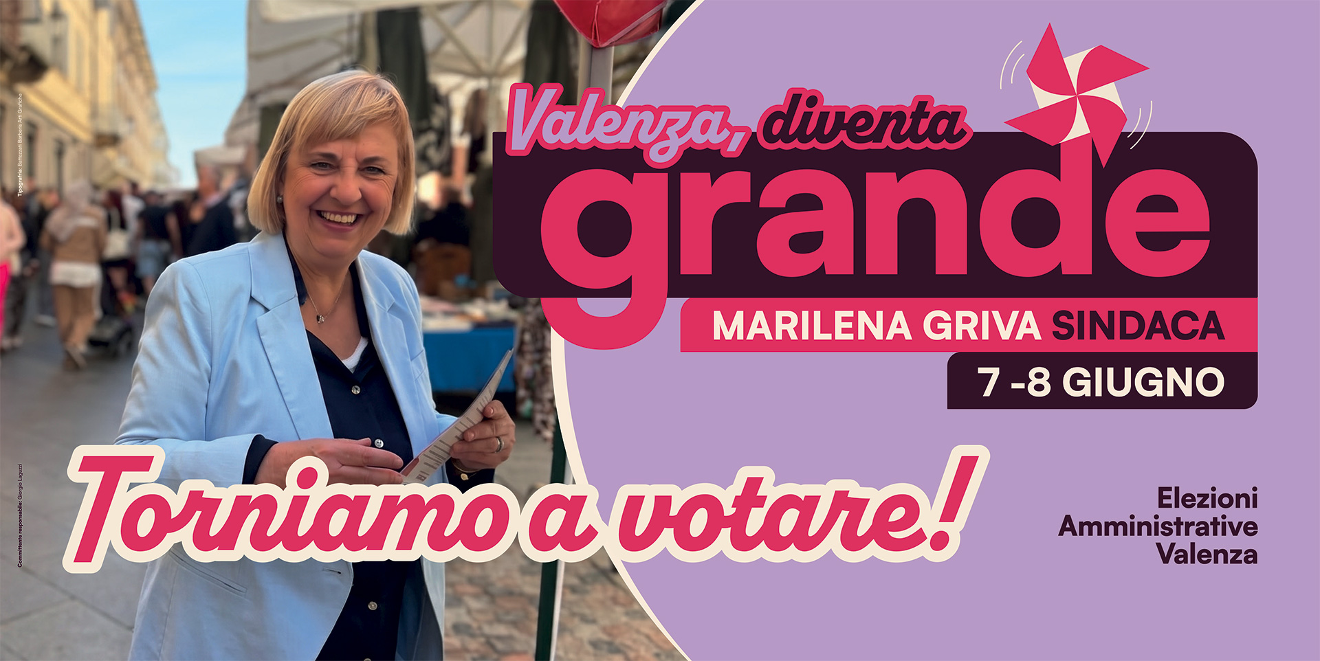 Valenza diventa grande - Marilena Griva Sindaca - Torniamo a votare 7-8 giugno