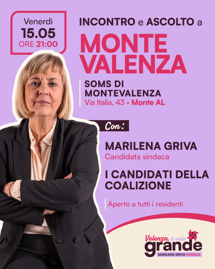Questa sera, venerdì 15 maggio, a Monte per un momento di incontro e ascolto aperto a tutti i residenti.